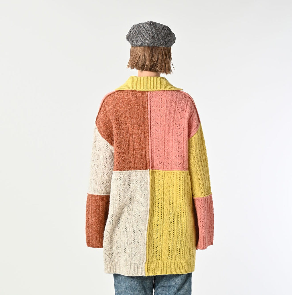 Shetland Knitting Pattern Patchwork Tunic Famele Model