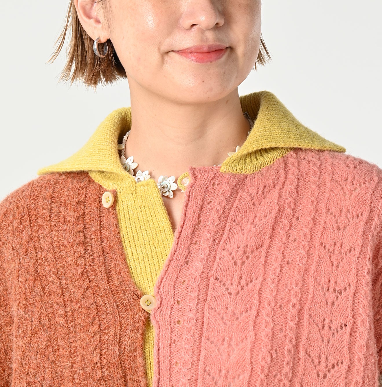 Shetland Knitting Pattern Patchwork Tunic Detail