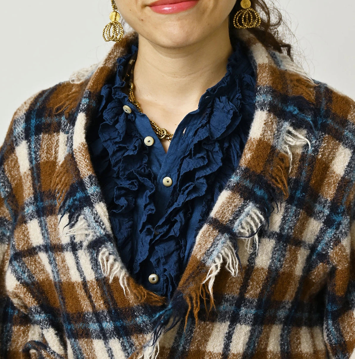 Indian Merino Boiled Wool Square Bolero