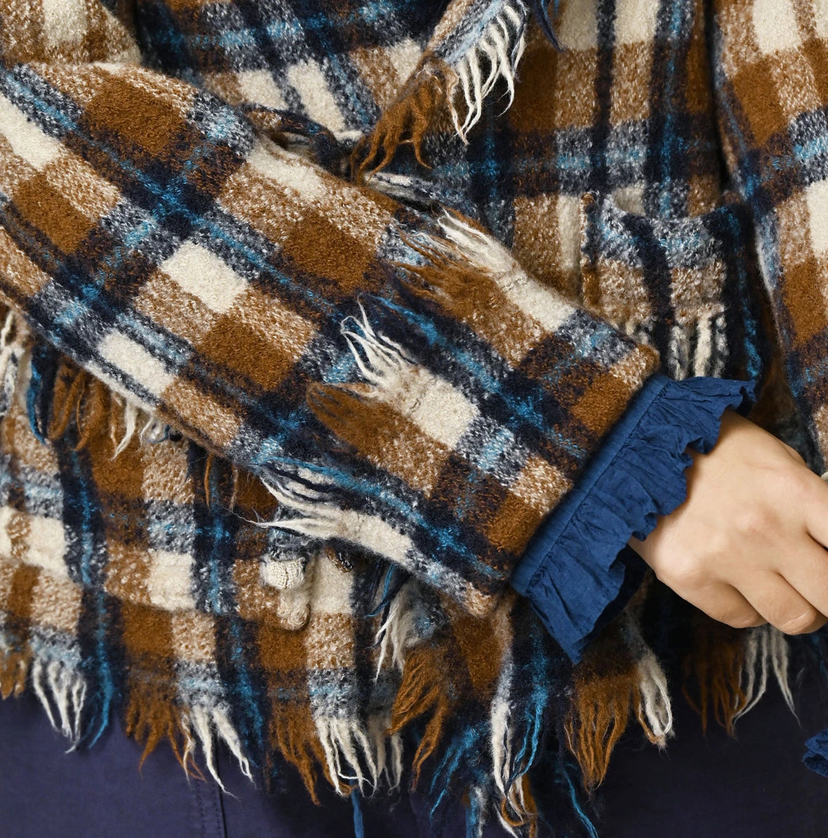 Indian Merino Boiled Wool Square Bolero