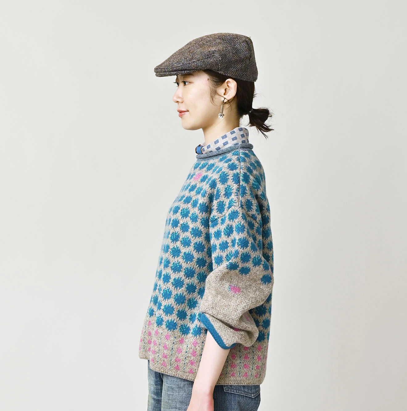 Shetland SAIJIKI Chestnuts Komon Sweater