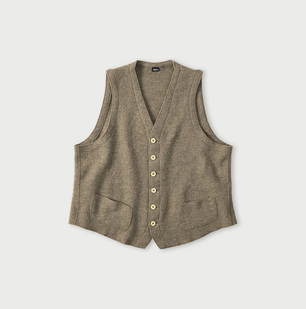 Float Boiled Wool Vest