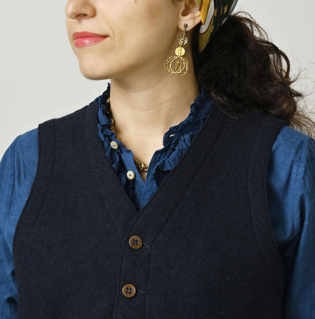 Float Boiled Wool Vest