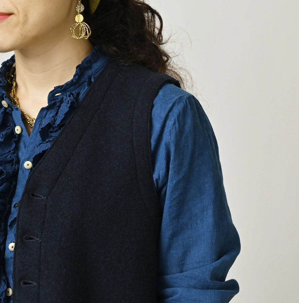 Float Boiled Wool Vest