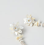 SUN Shell Flower Earrings Detail