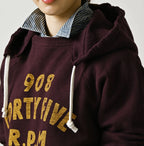 College Print Urake Drawn-String Hood