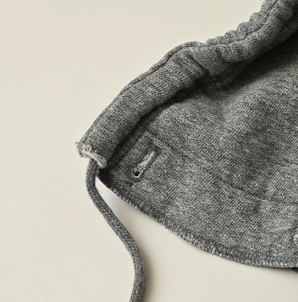 Top College Print Urake Drawn-String Hood