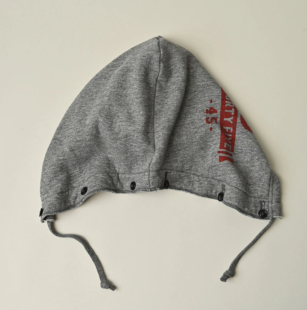 Top College Print Urake Drawn-String Hood