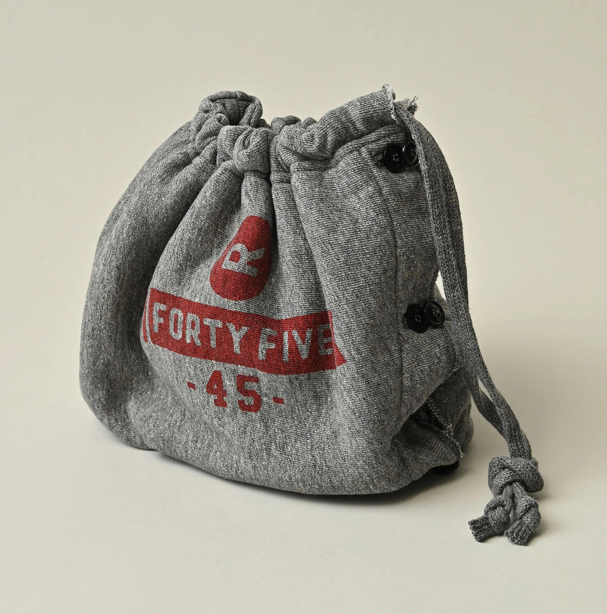 Top College Print Urake Drawn-String Hood