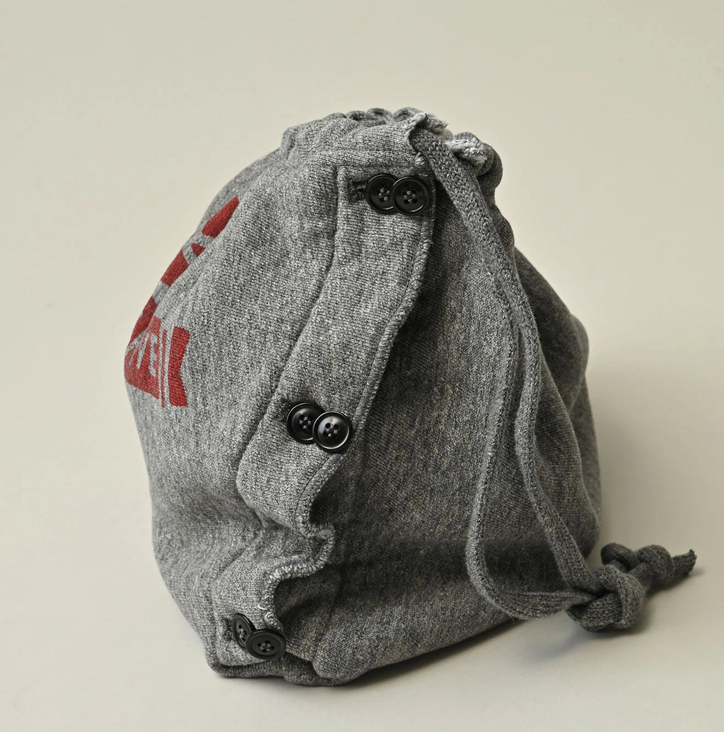 Top College Print Urake Drawn-String Hood