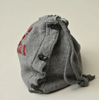 Top College Print Urake Drawn-String Hood