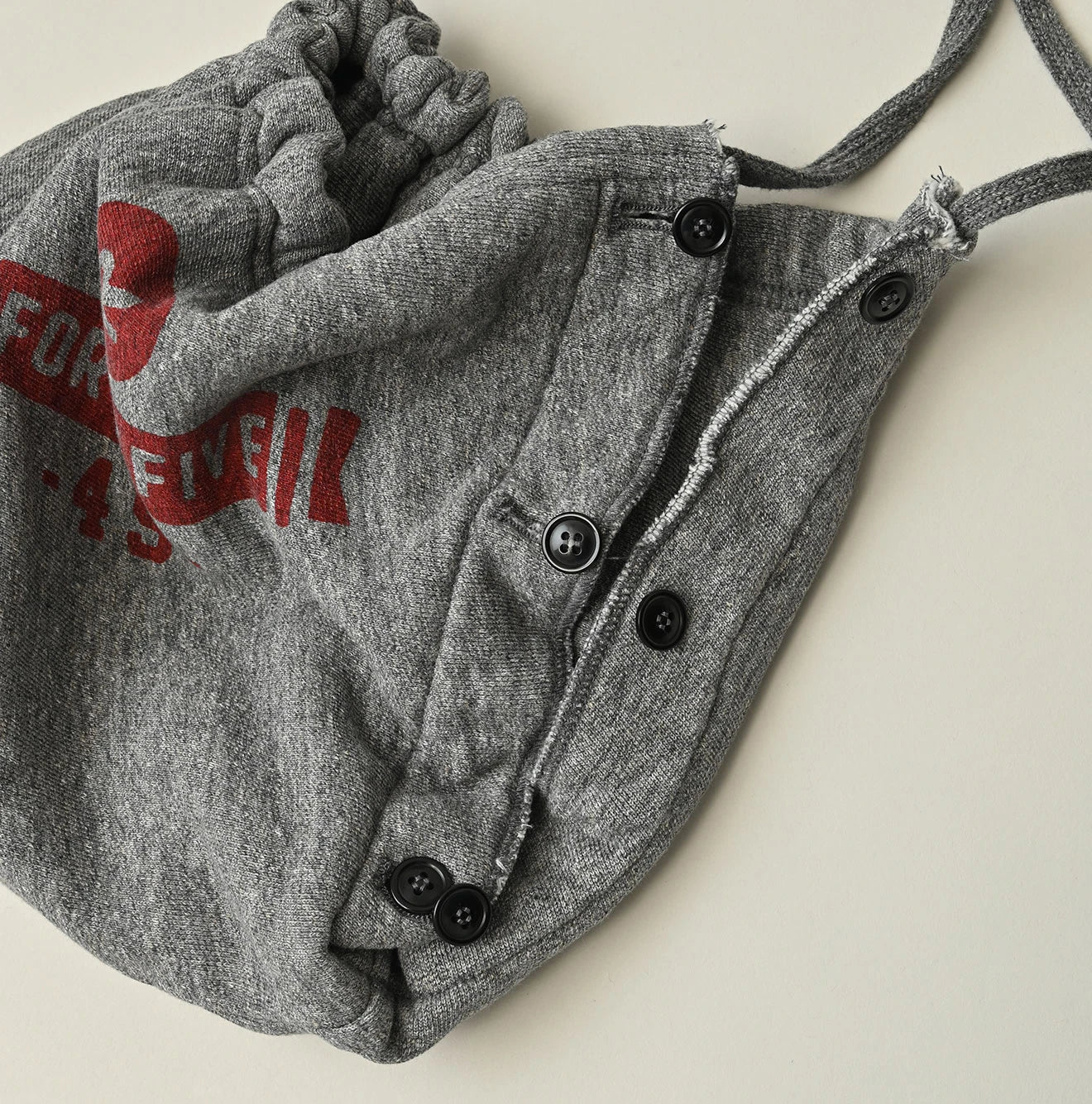 Top College Print Urake Drawn-String Hood