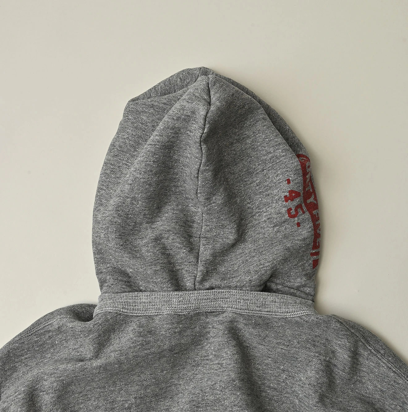 Top College Print Urake Drawn-String Hood