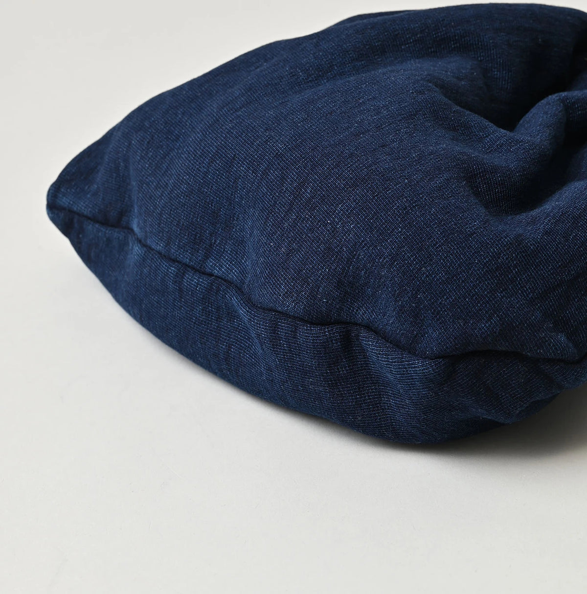 Indigo College Print Urake Drawn-String Hood