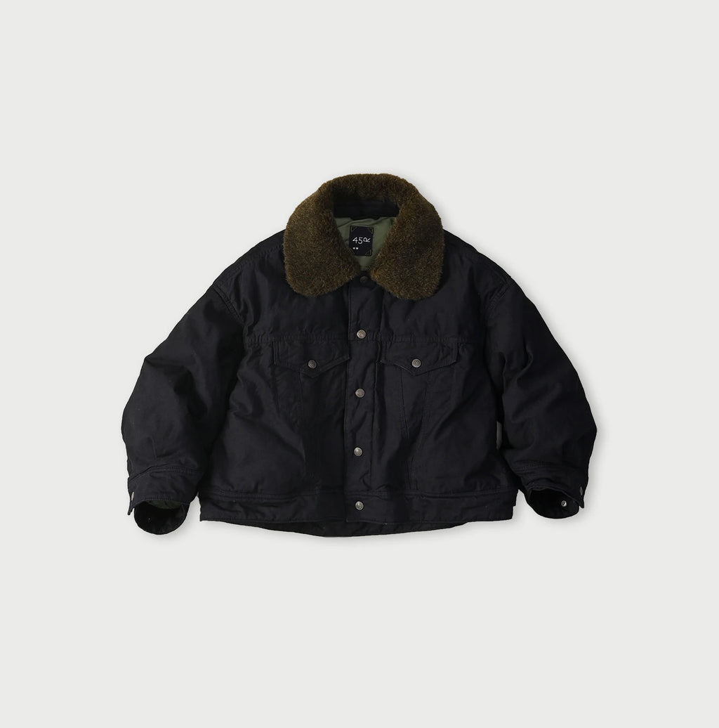 Indigo Thin Back Satin x Nylon Annie G Blouson