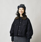 Indigo Thin Back Satin x Nylon Annie G Blouson