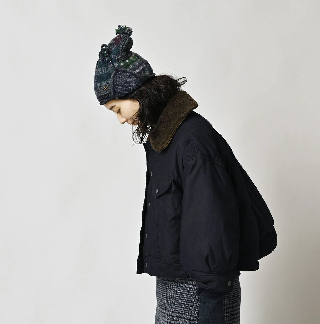 Indigo Thin Back Satin x Nylon Annie G Blouson