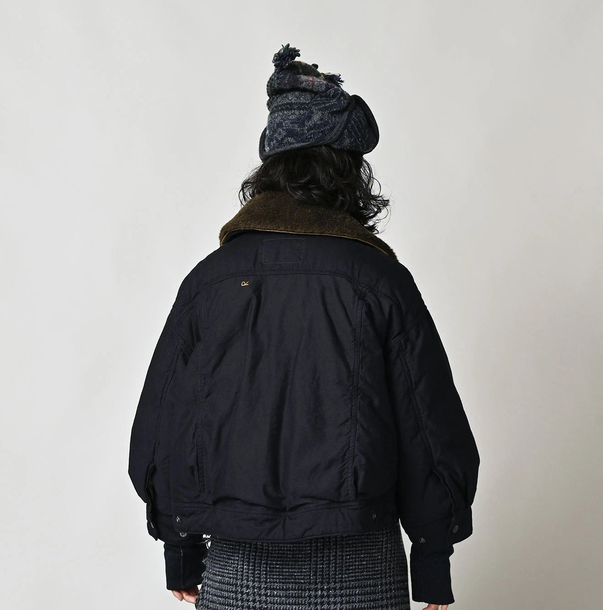 Indigo Thin Back Satin x Nylon Annie G Blouson