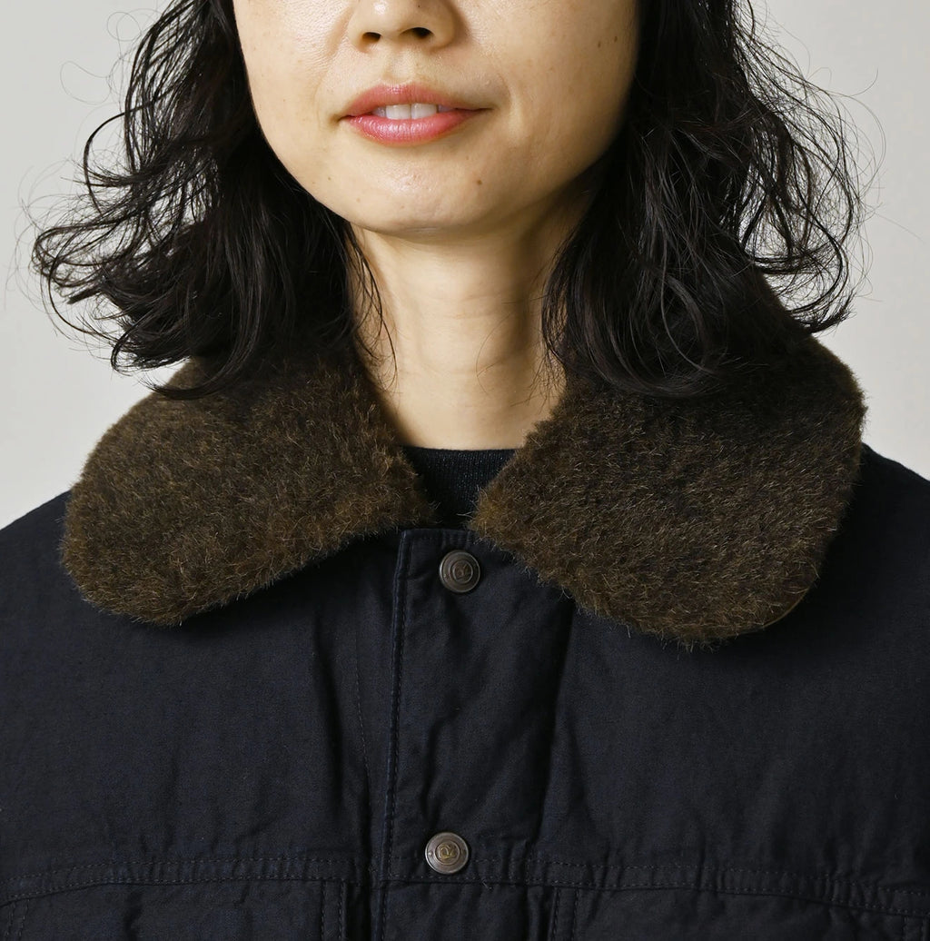 Indigo Thin Back Satin x Nylon Annie G Blouson