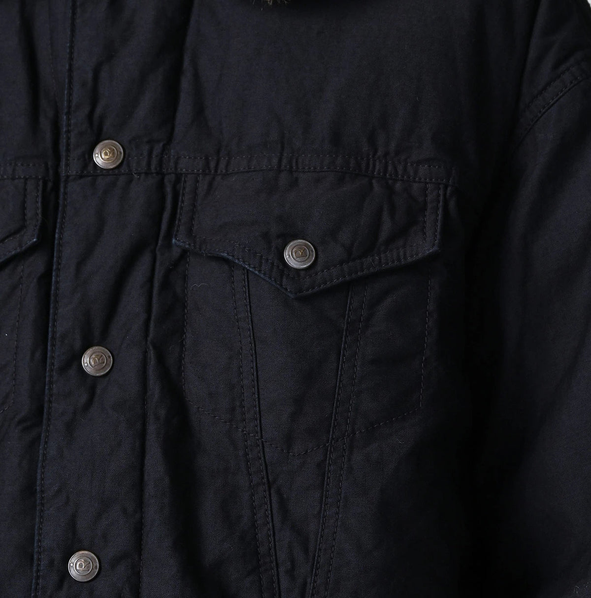 Indigo Thin Back Satin x Nylon Annie G Blouson