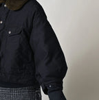 Indigo Thin Back Satin x Nylon Annie G Blouson
