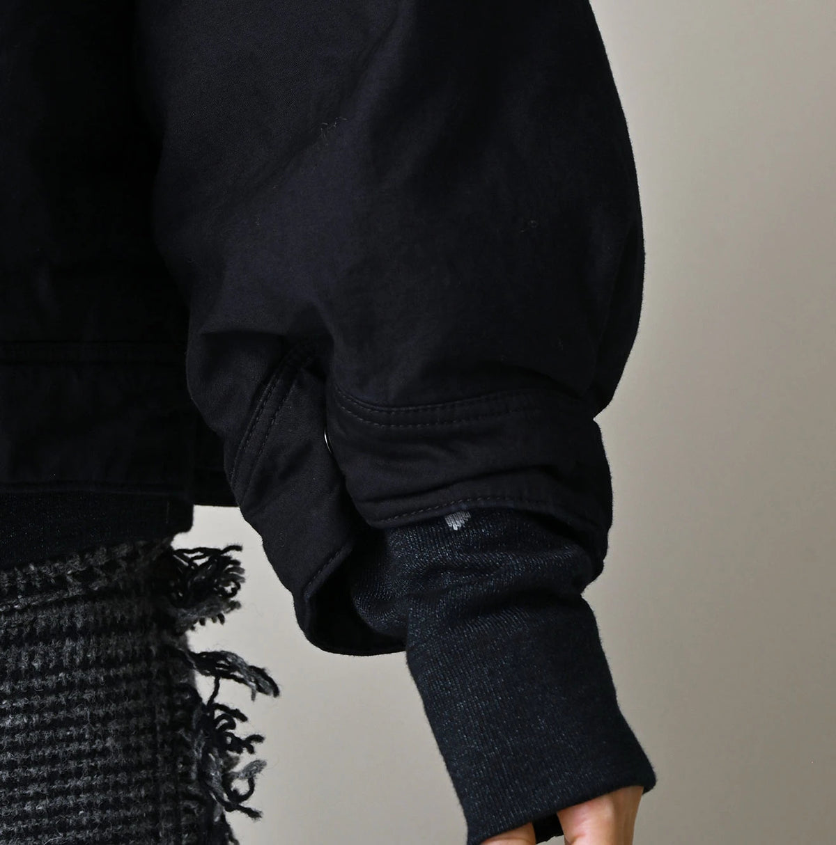 Indigo Thin Back Satin x Nylon Annie G Blouson