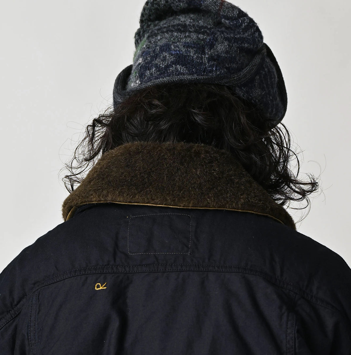 Indigo Thin Back Satin x Nylon Annie G Blouson