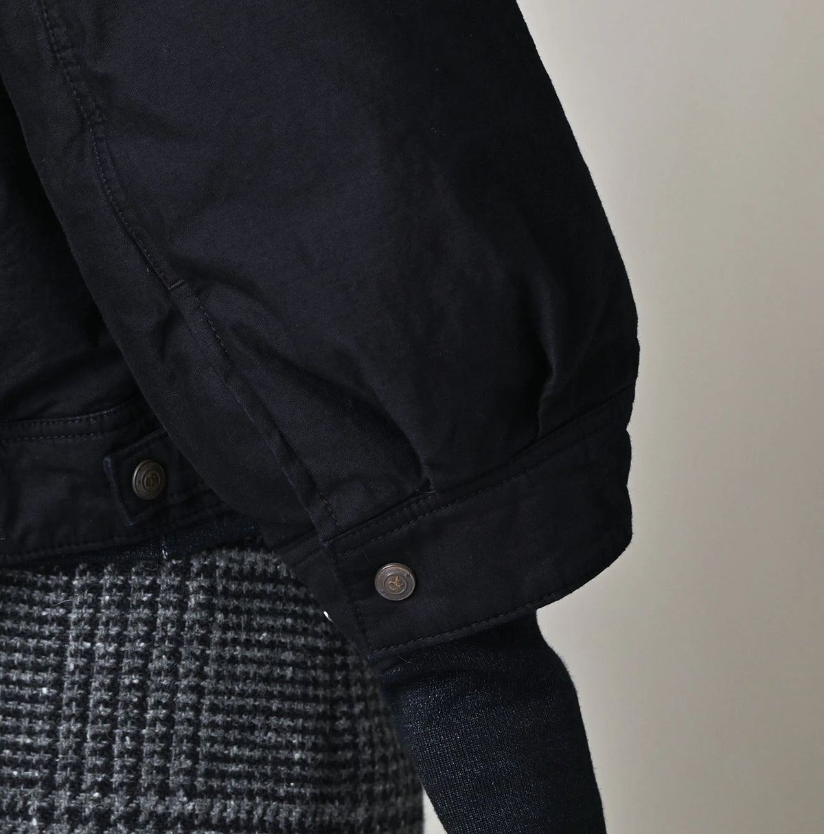 Indigo Thin Back Satin x Nylon Annie G Blouson