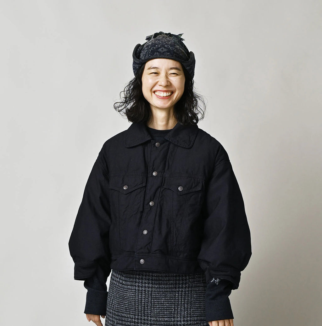 Indigo Thin Back Satin x Nylon Annie G Blouson