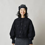 Indigo Thin Back Satin x Nylon Annie G Blouson