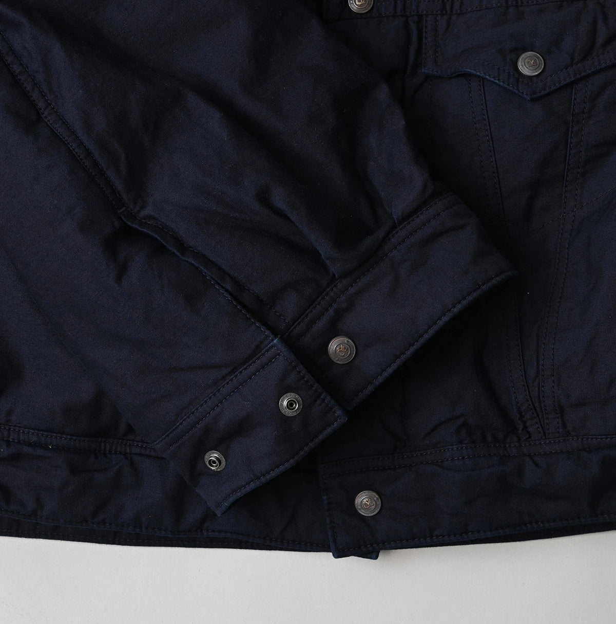 Indigo Thin Back Satin x Nylon Annie G Blouson