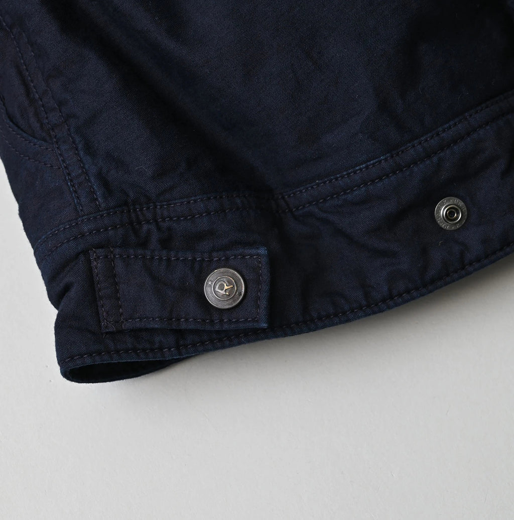 Indigo Thin Back Satin x Nylon Annie G Blouson