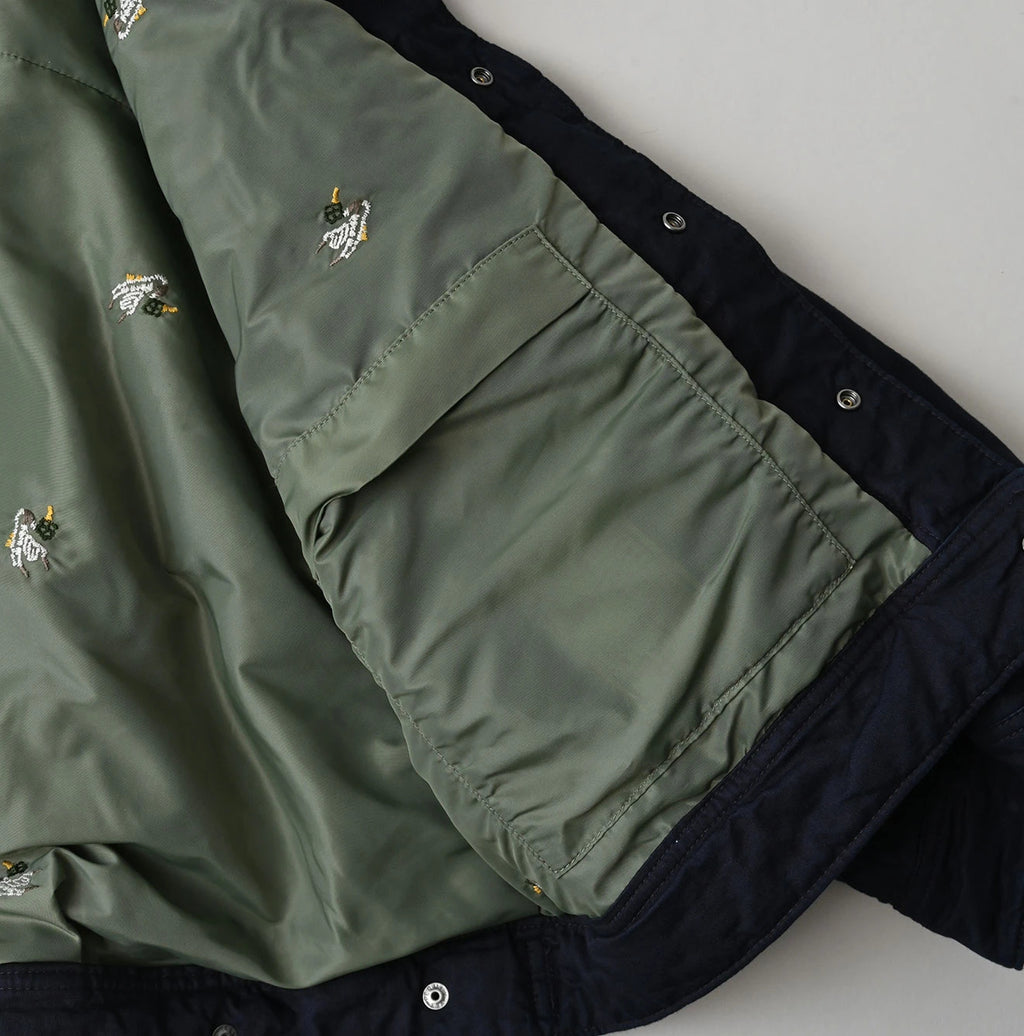 Indigo Thin Back Satin x Nylon Annie G Blouson