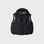 Indigo Thin Back Satin x Nylon Dumbo Collar Flare Vest