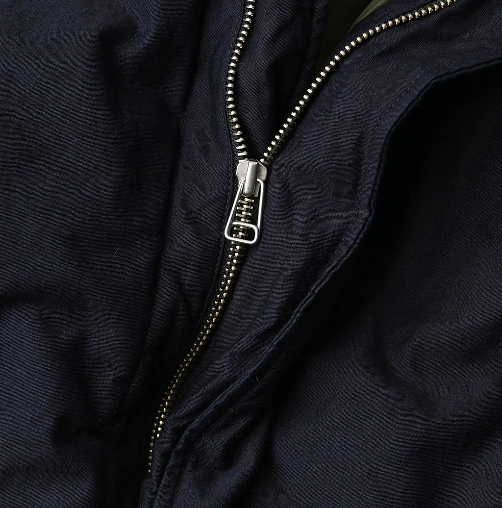 Indigo Thin Back Satin x Nylon Dumbo Collar Flare Vest