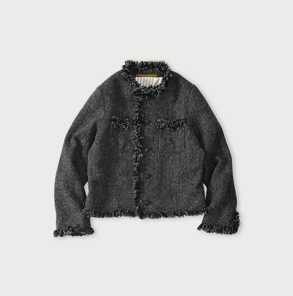Donegal Tweed Collarless Annie Jacket
