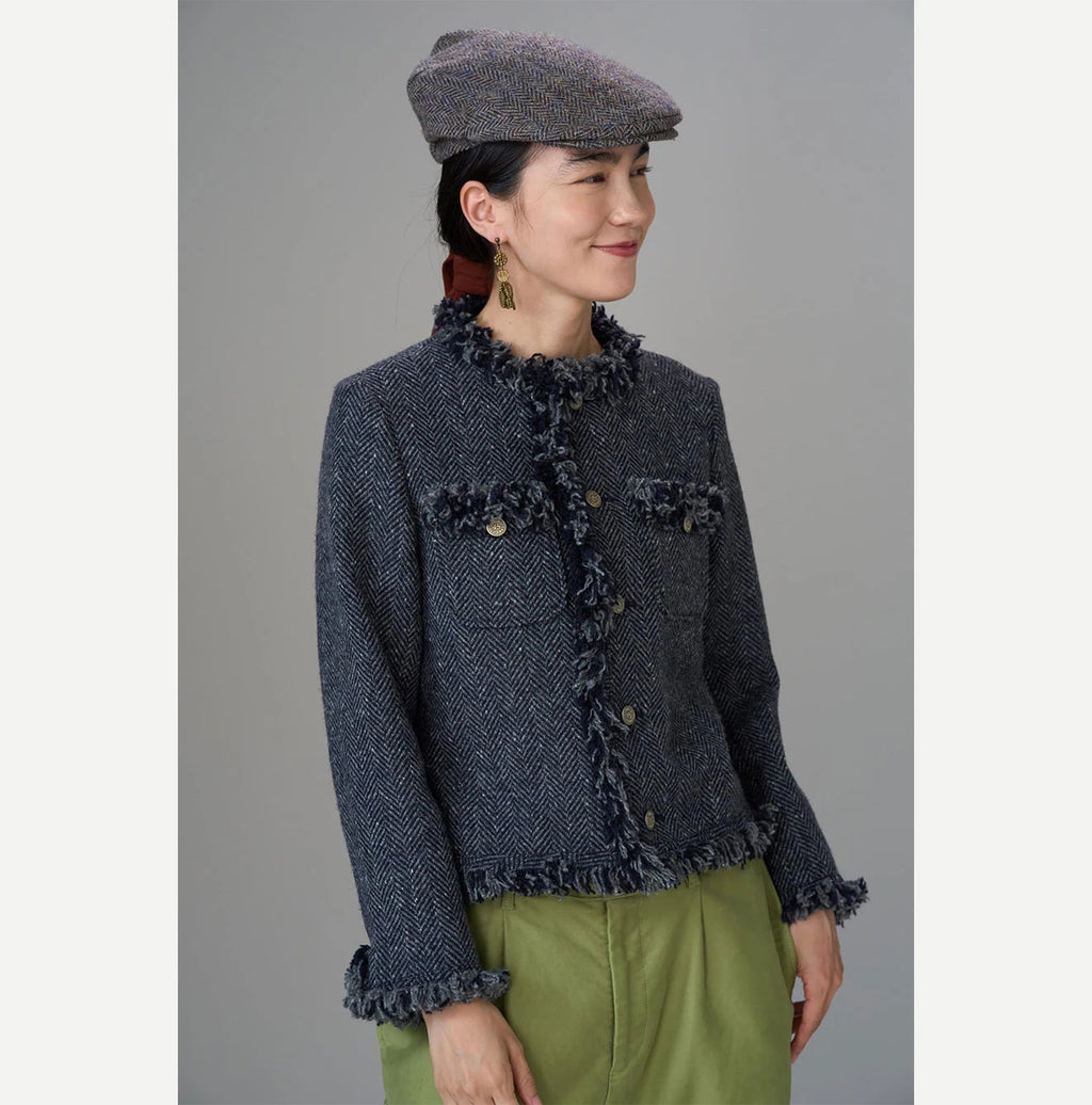 Donegal Tweed Collarless Annie Jacket