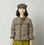 Donegal Tweed Collarless Annie Jacket