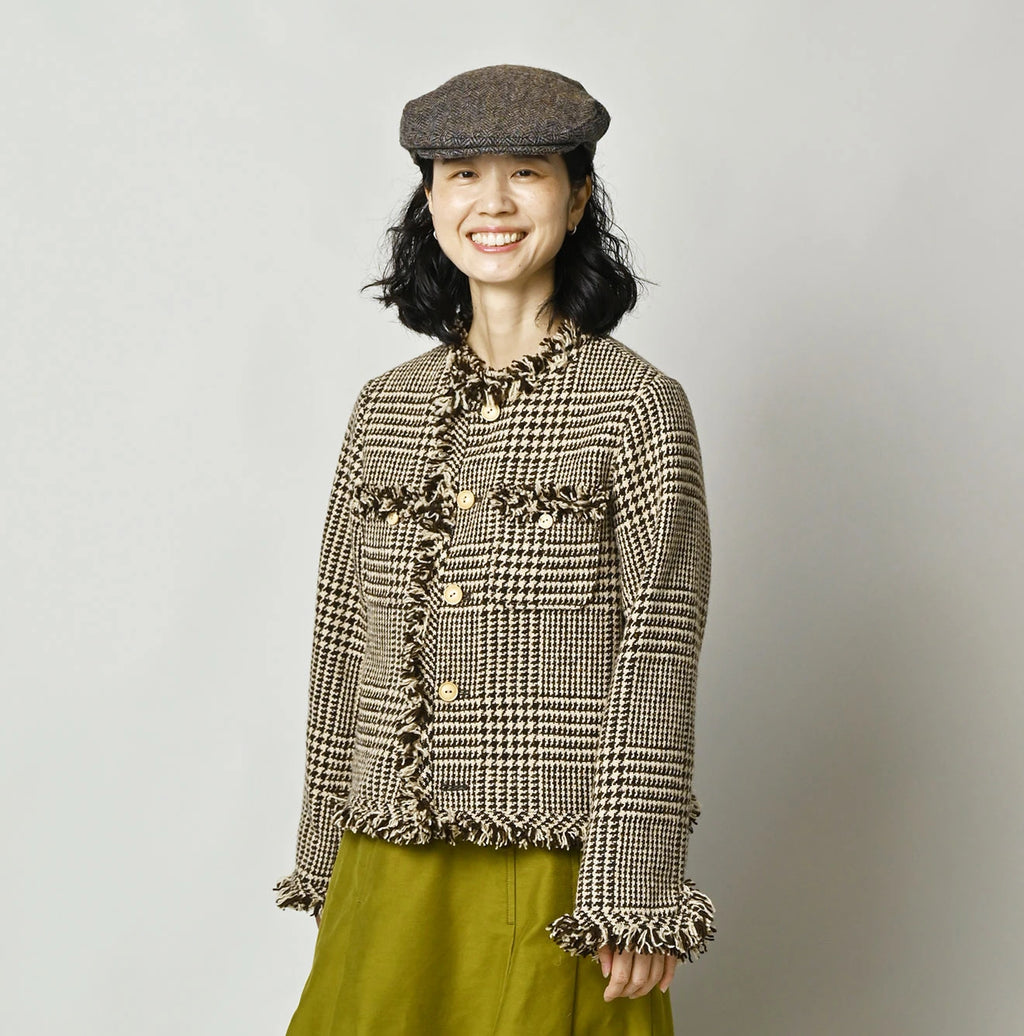 Donegal Tweed Collarless Annie Jacket