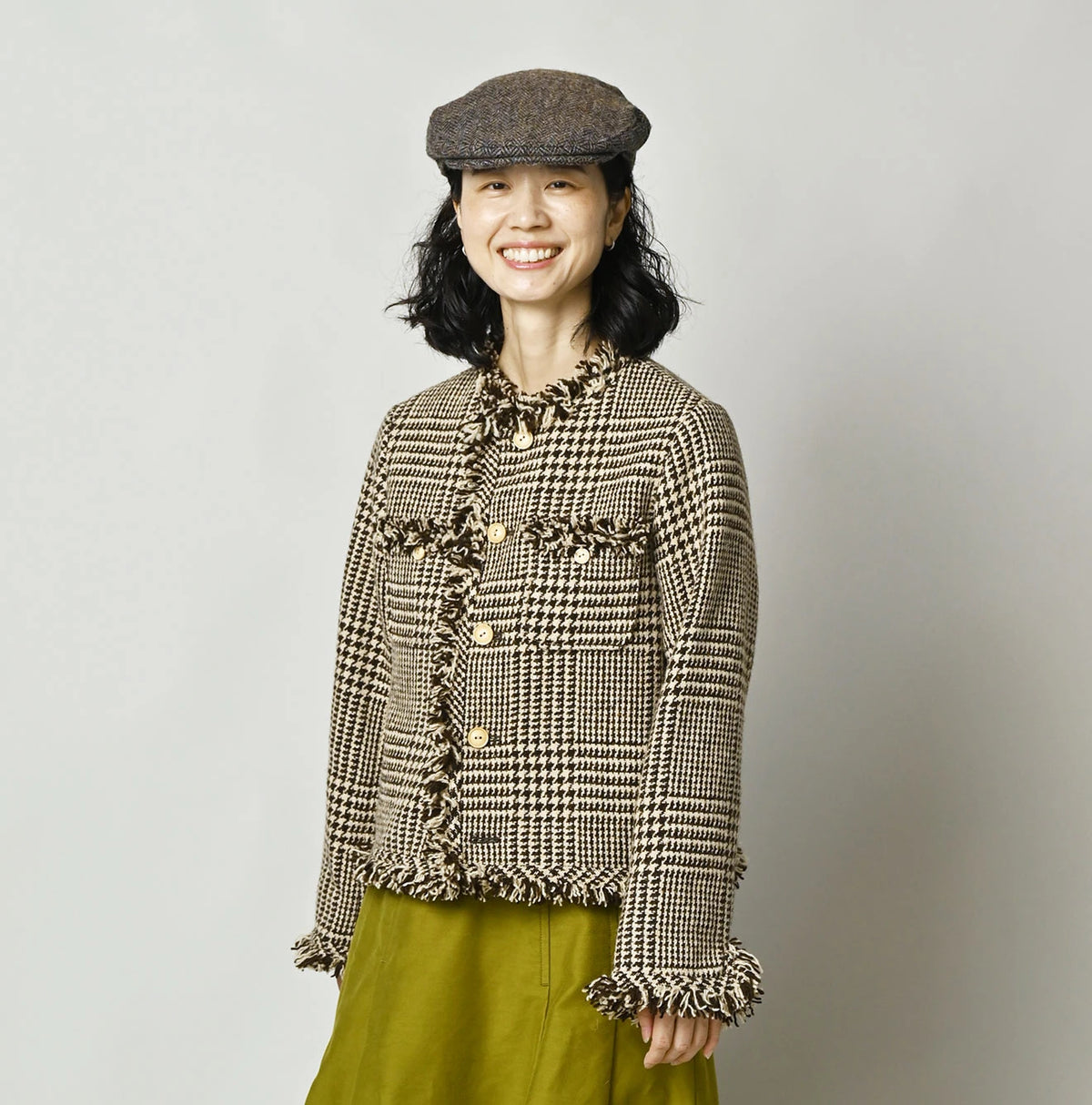 Donegal Tweed Collarless Annie Jacket
