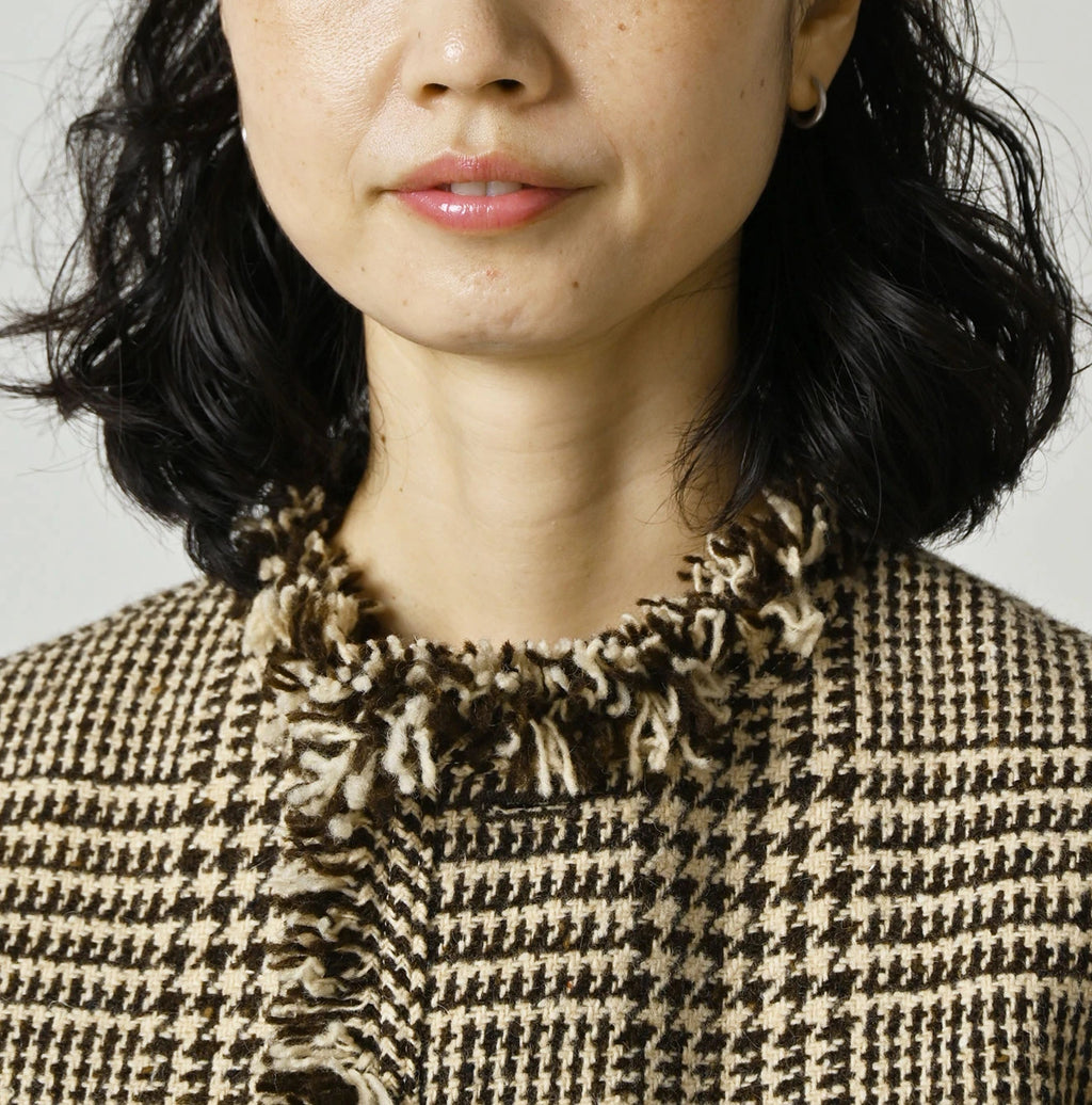 Donegal Tweed Collarless Annie Jacket