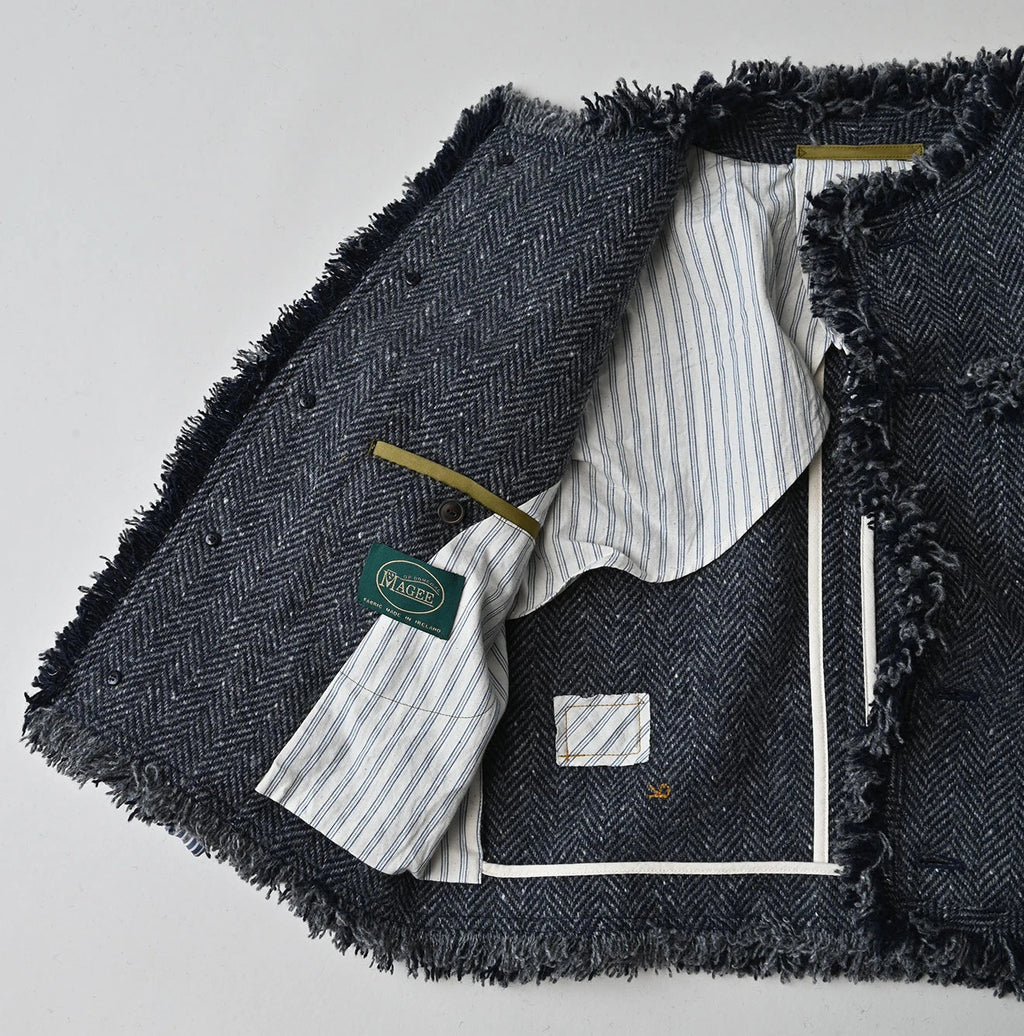 Donegal Tweed Collarless Annie Jacket
