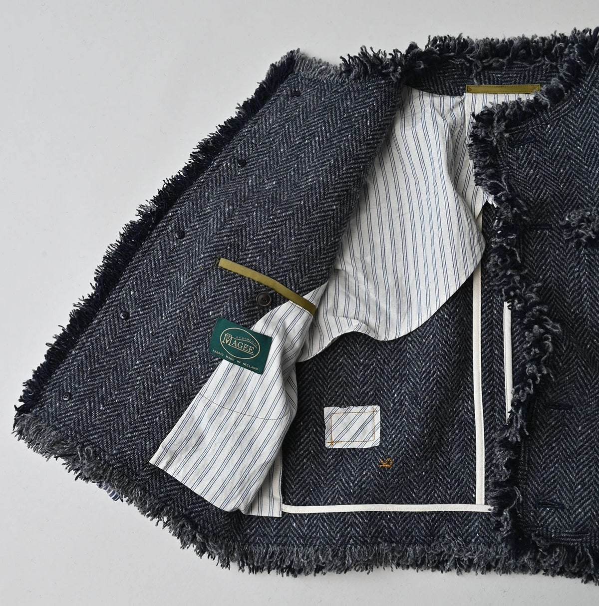 Donegal Tweed Collarless Annie Jacket