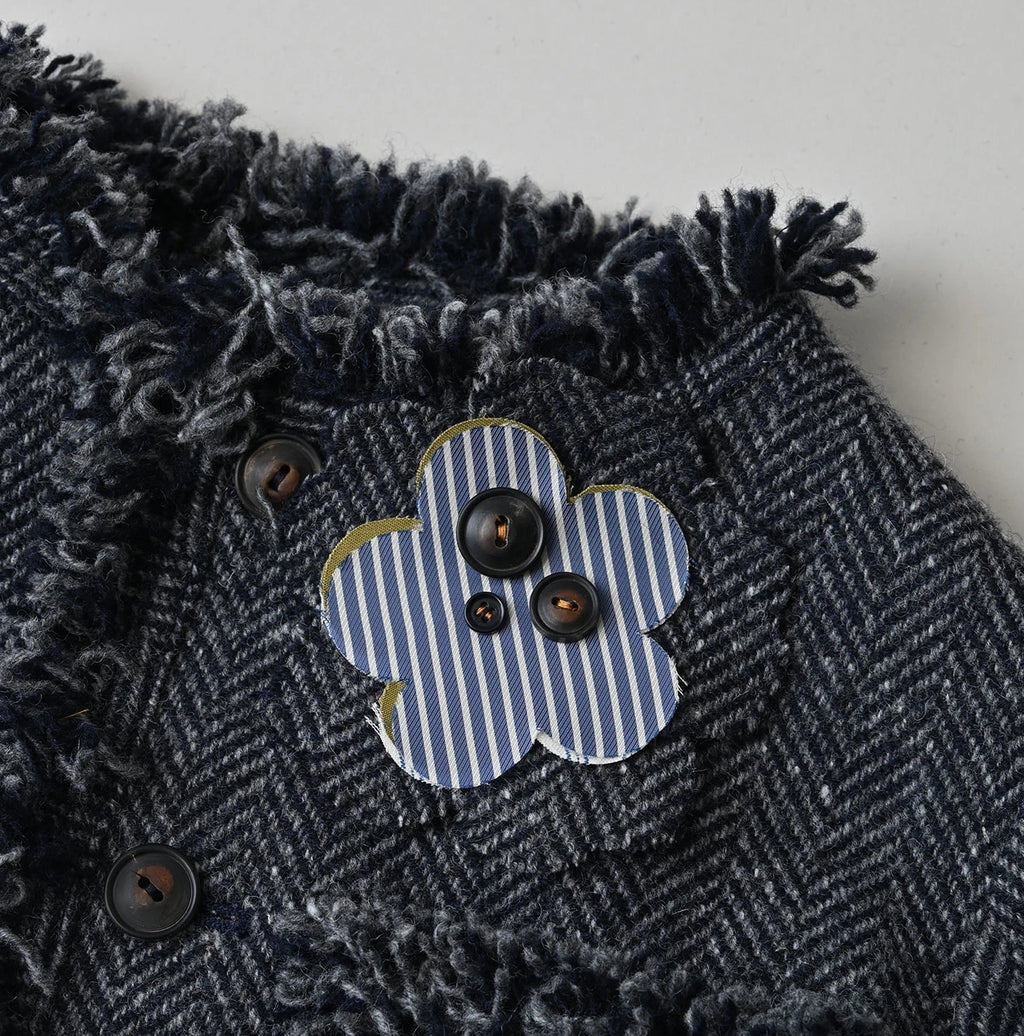 Donegal Tweed Collarless Annie Jacket