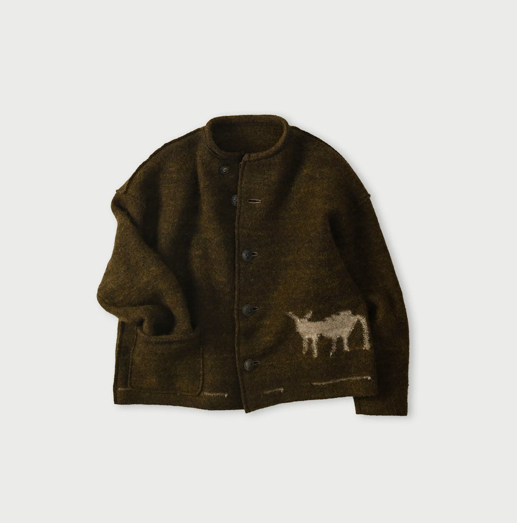 Donkey Boiled Wool 908 Umahiko Cardigan