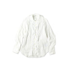 Indian Khadi Tulle Frill Blouse White