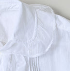 Indian Khadi Tulle Frill Blouse Detail