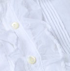 Indian Khadi Tulle Frill Blouse Detail