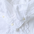 Indian Khadi Tulle Frill Blouse Detail