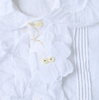 Indian Khadi Tulle Frill Blouse Detail